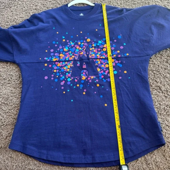 Disney World Spirit Jersey Purple Dolman Sweatshiet Crew Neck Oversized Cotton S - Picture 7 of 10